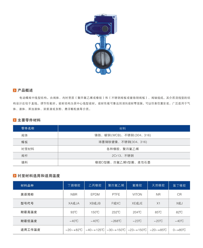 电动软密封蝶阀